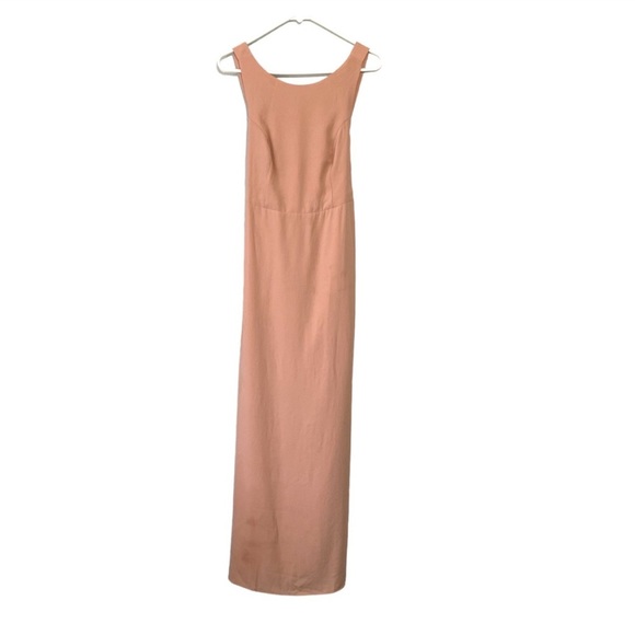 Truth & Fable Nude Peach Satin A line Dress Small - Picture 1 of 6